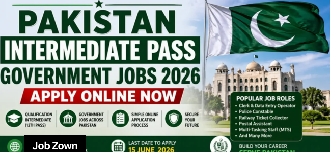 Intermediate Government Jobs in Pakistan 2026